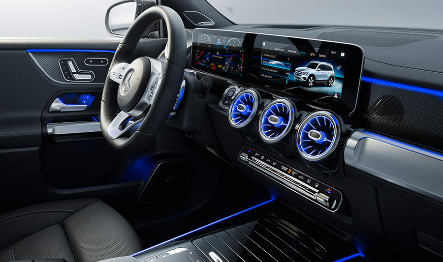 GLB 200 AMG được MBV trang bị giao diện MBUX (Mercedes-Benz User Experience) thế hệ mới nhất